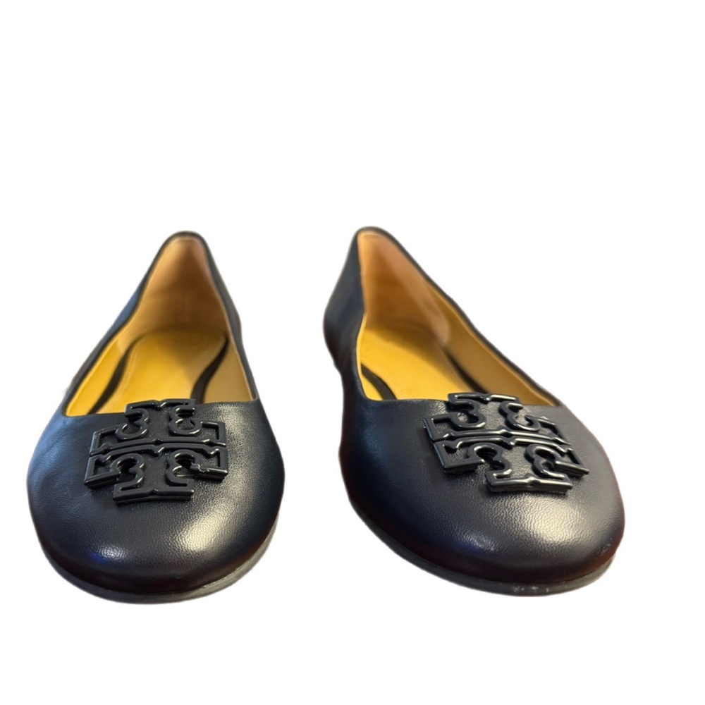 Tory Burch Blue Flats with Embellished Toe